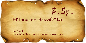Pflanczer Szavéta névjegykártya